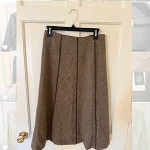 Wool Blend Midi Skirt 89% Wool | Heritage Equestrian Style